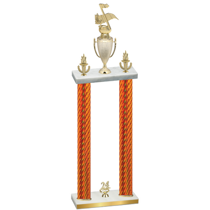 Double Orange Carbon Fiber Year Music Trophy