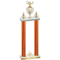Double Orange Carbon Fiber Second Place Academics Trophy