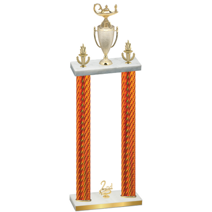 Double Orange Carbon Fiber Second Place Academics Trophy