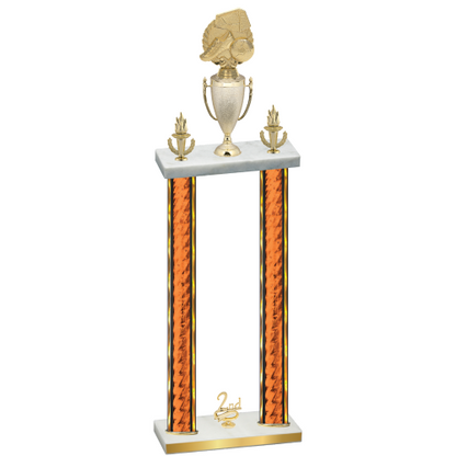Double Orange Glacier Second Place Soccer Trophy