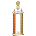Double Orange Glacier Fourth Place Soccer Trophy
