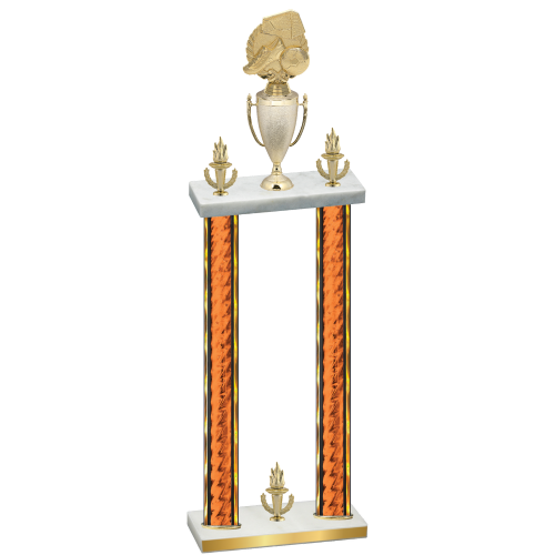 Double Orange Glacier Victory Soccer Trophy