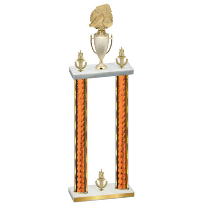 Double Orange Glacier Victory Soccer Trophy