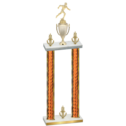 Double Orange Glacier Victory Running Trophy