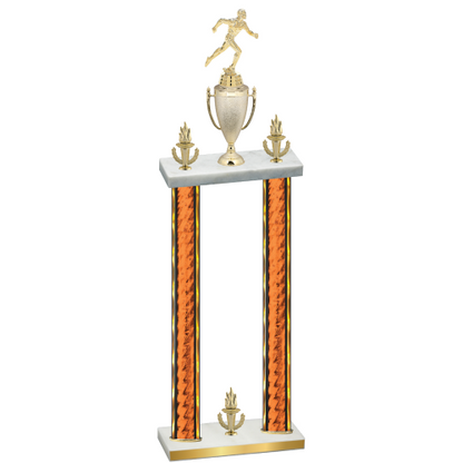 Double Orange Glacier Victory Running Trophy