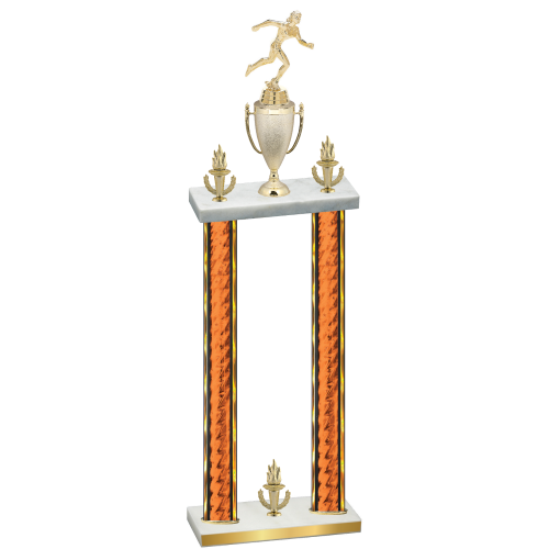 Double Orange Glacier Victory Running Trophy