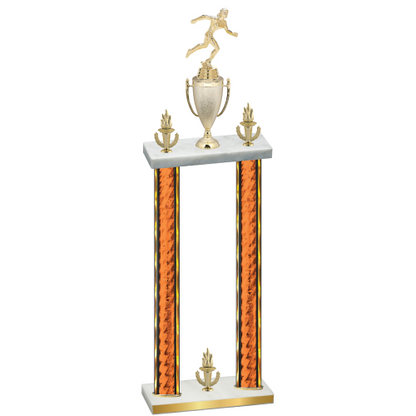 Double Orange Glacier Victory Running Trophy