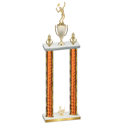 Double Orange Glacier Third Place Tennis Trophy
