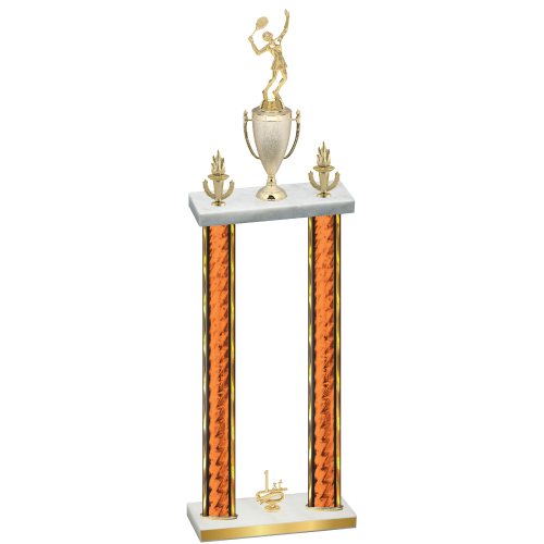 Double Orange Glacier First Place Tennis Trophy