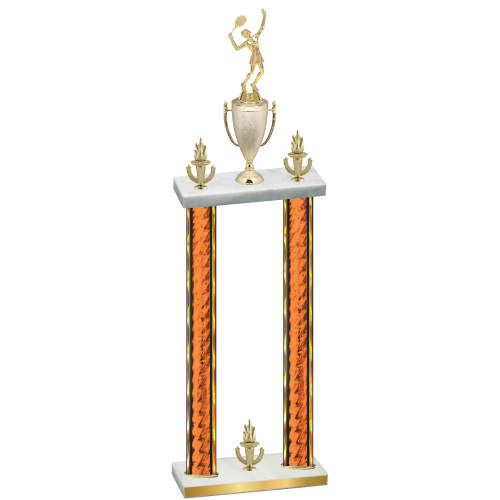 Double Orange Glacier Victory Tennis Trophy