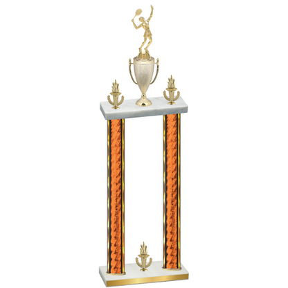 Double Orange Glacier Victory Tennis Trophy
