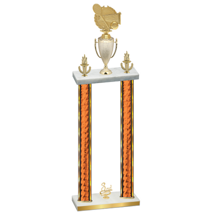 Double Orange Glacier Third Place Tennis Trophy
