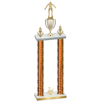 Double Orange Glacier Second Place Wrestling Trophy
