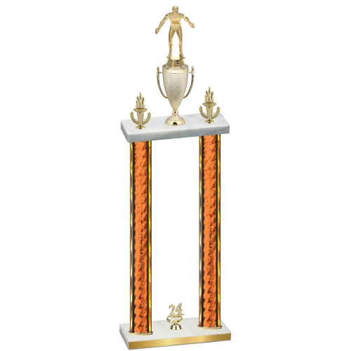 Double Orange Glacier Year Wrestling Trophy