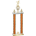 Double Orange Glacier First Place Bowling Trophy