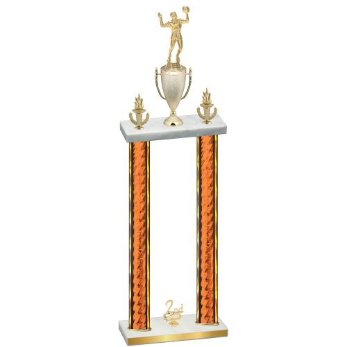 Double Orange Glacier Second Place Volleyball Trophy