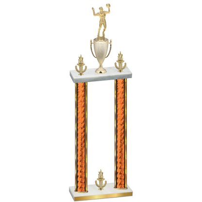 Double Orange Glacier Victory Volleyball Trophy