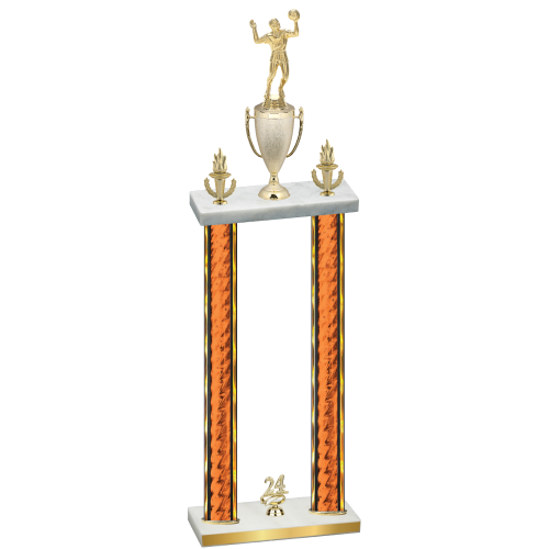 Double Orange Glacier Year Volleyball Trophy
