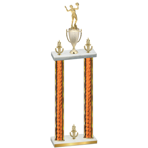 Double Orange Glacier Victory Volleyball Trophy