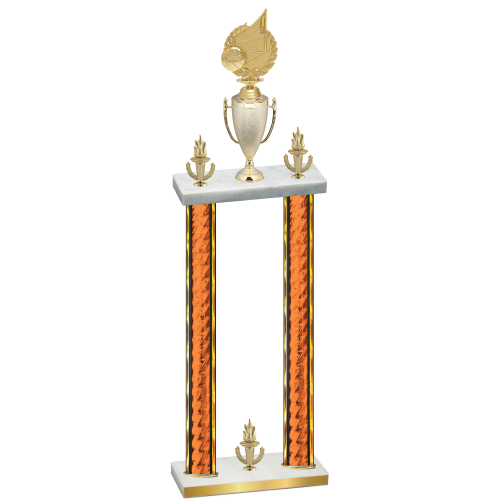 Double Orange Glacier Victory Volleyball Trophy
