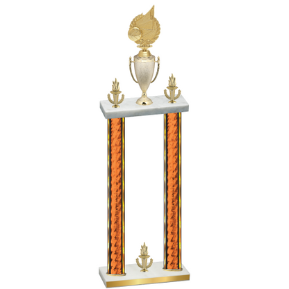 Double Orange Glacier Victory Volleyball Trophy