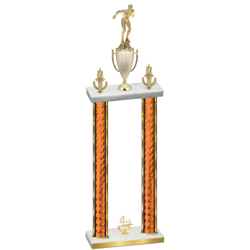 Double Orange Glacier Fourth Place Swimming Trophy