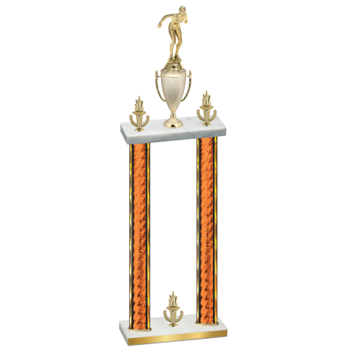 Double Orange Glacier Victory Tennis Trophy