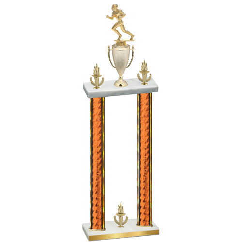Double Orange Glacier Victory Football Trophy
