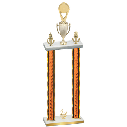 Double Orange Glacier Second Place Insert Trophy