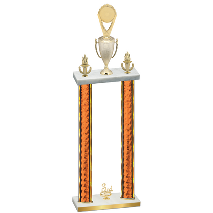 Double Orange Glacier Third Place Insert Trophy