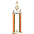 Double Orange Glacier Victory Lacrosse Trophy