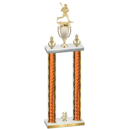 Double Orange Glacier Year Lacrosse Trophy