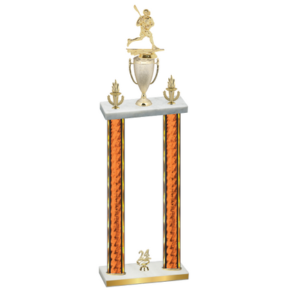 Double Orange Glacier Year Lacrosse Trophy