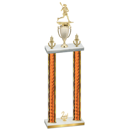 Double Orange Glacier Second Place Lacrosse Trophy