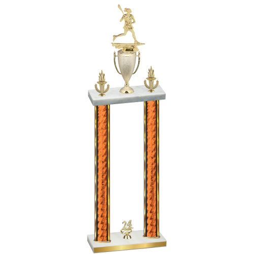 Double Orange Glacier Year Lacrosse Trophy
