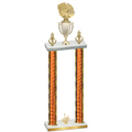 Double Orange Glacier First Place Basketball Trophy
