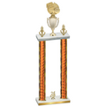Double Orange Glacier Year Basketball Trophy