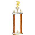 Double Orange Glacier Third Place Pickleball Trophy