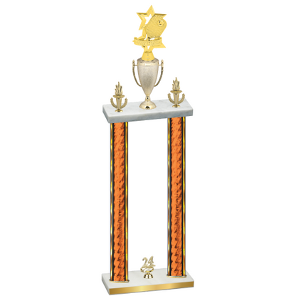 Double Orange Glacier Year Pickleball Trophy