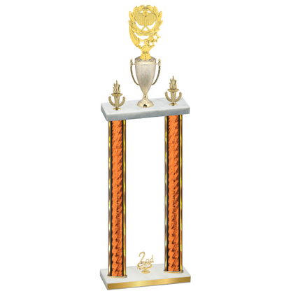 Double Orange Glacier Second Place Pickleball Trophy