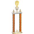 Double Orange Glacier Third Place Pickleball Trophy