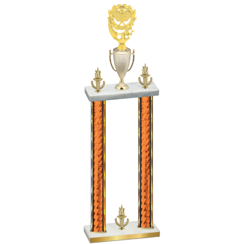 Double Orange Glacier Victory Pickleball Trophy