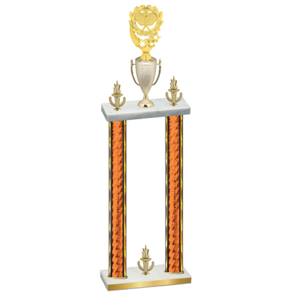Double Orange Glacier Victory Pickleball Trophy