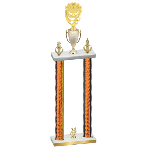 Double Orange Glacier Year Pickleball Trophy
