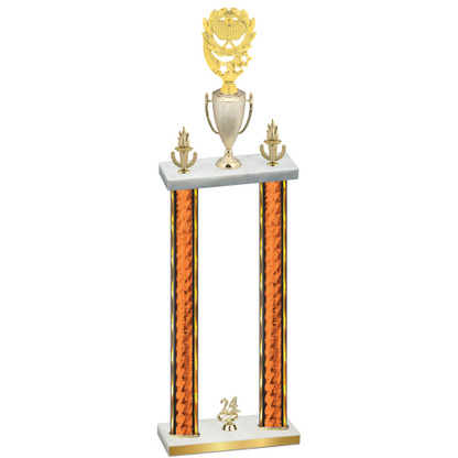 Double Orange Glacier Year Pickleball Trophy