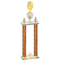 Double Orange Glacier Third Place Pickleball Trophy