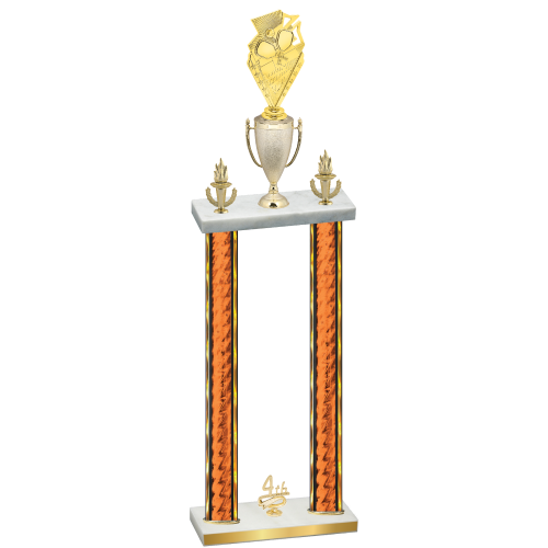 Double Orange Glacier Fourth Place Pickleball Trophy