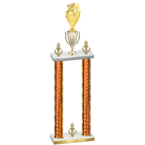 Double Orange Glacier Victory Pickleball Trophy