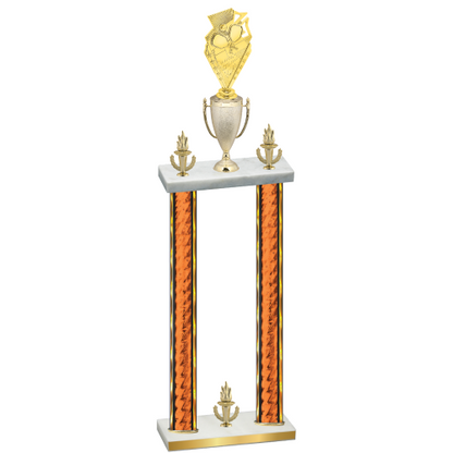 Double Orange Glacier Victory Pickleball Trophy