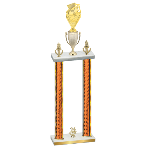 Double Orange Glacier Year Pickleball Trophy